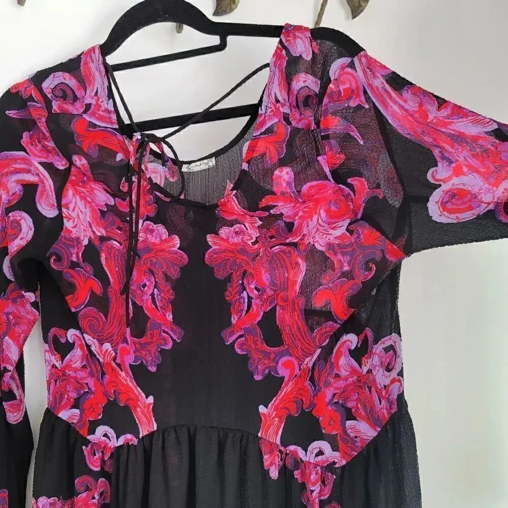 Free people symphony bell sleeve tunic dress